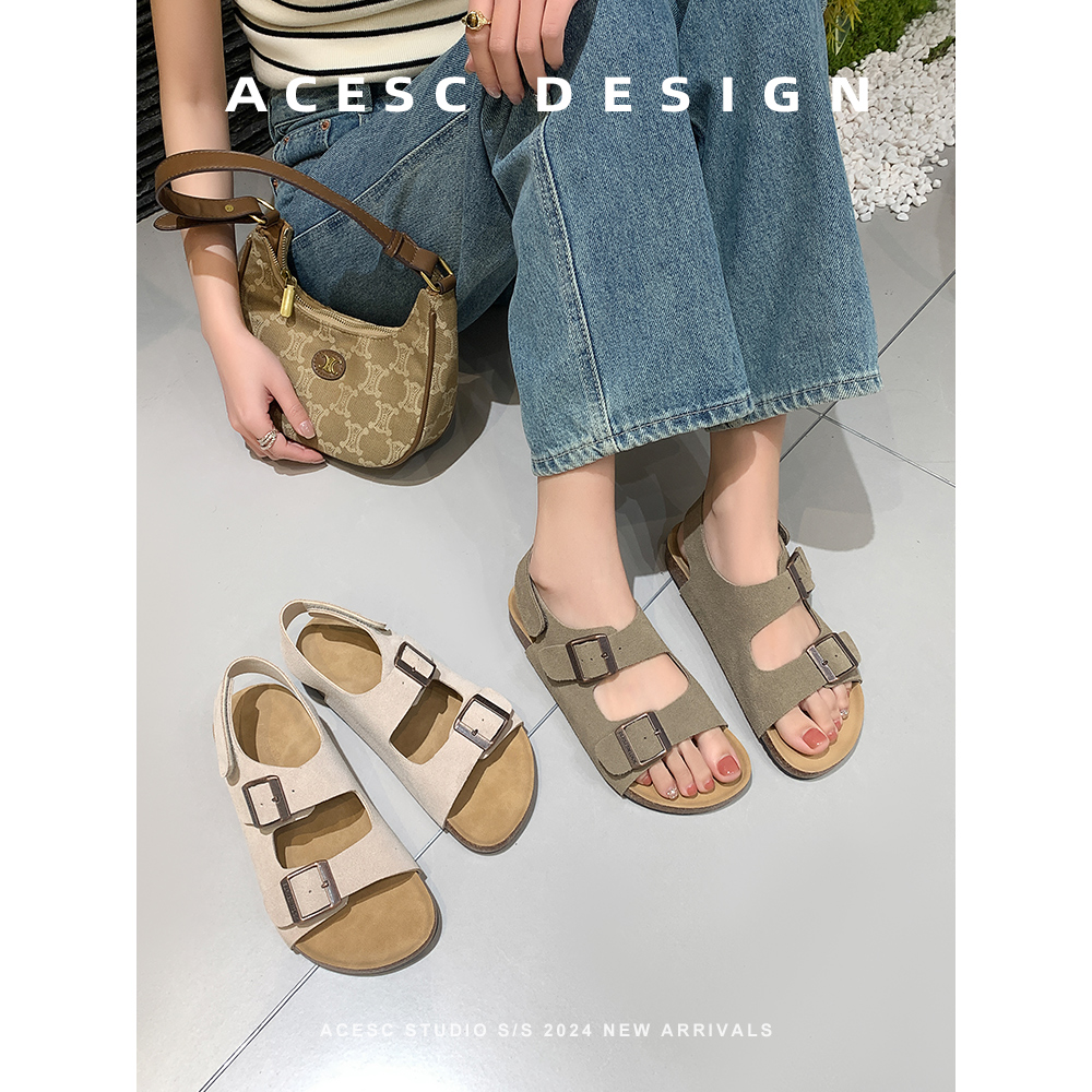 Acesc/艾斯臣沙滩凉鞋平底