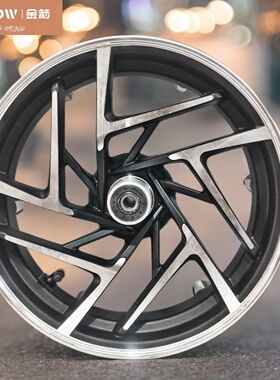 金箭电动车原厂原装配件金钢PLUS700/750S满盘12寸铝合金前轮