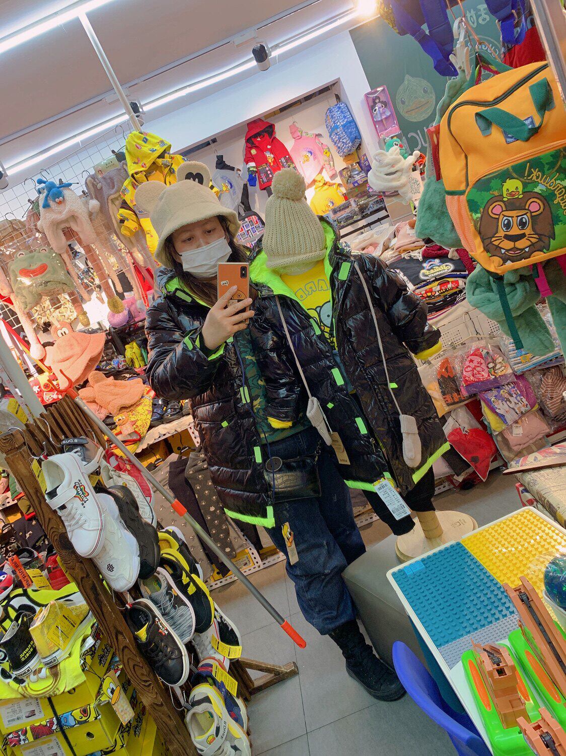 Sugarduck冬季童装中大童亲子羽绒服中长款外套