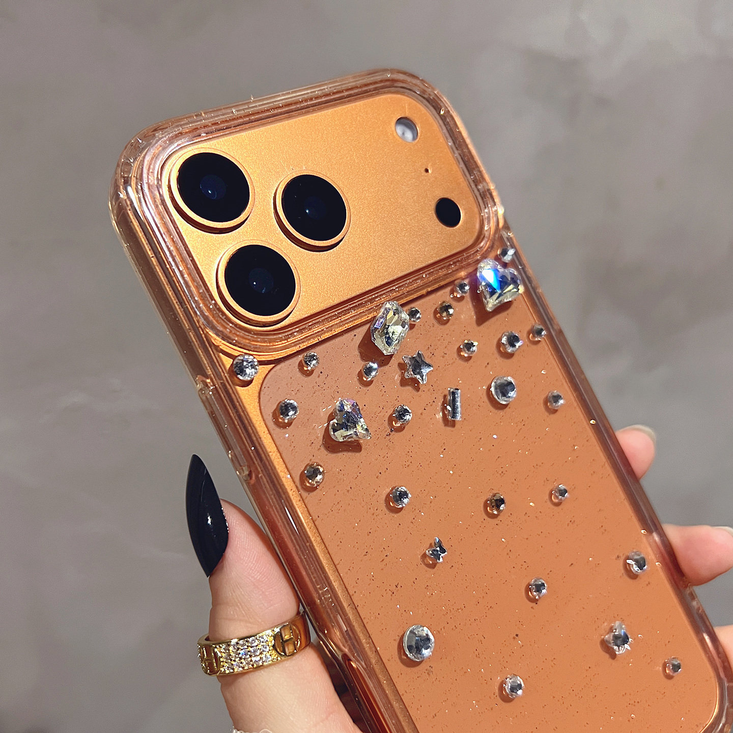 施华洛爆闪适用苹果17ProMax手机壳iPhone16水钻ai