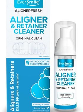 美国代购WhiteFoam On-the-Go Clear Retainer Cleaner for Invis