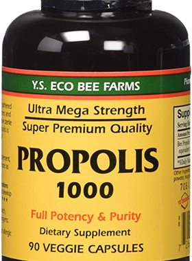 美国代购Propolis-Raw Unprocessed 1000mg Y.S. Organic Bee