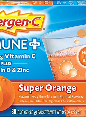 美国代购Emergen-C Immune+ Vitamin C 1000mg Powder, Plus Vita
