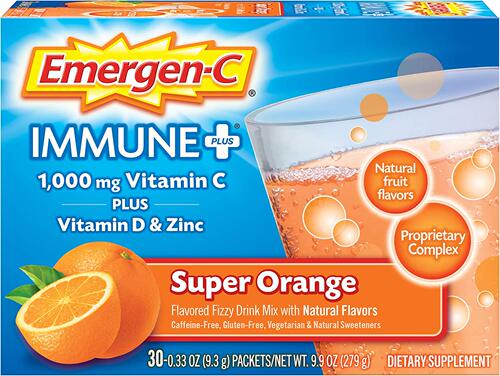 美国代购Emergen-C Immune+ Vitamin C 1000mg Powder, Plus Vita