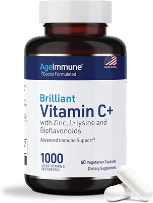 美国代购Vitamin C 1000mg Complex with L-Lysine 500mg, Zinc 1