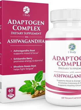 美国代购1 Body Adaptogen Complex Supplement with Ashwagandha
