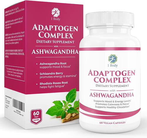 美国代购1 Body Adaptogen Complex Supplement with Ashwagandha