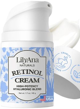 美国代购LilyAna Naturals Retinol Cream - Made in USA, Anti A