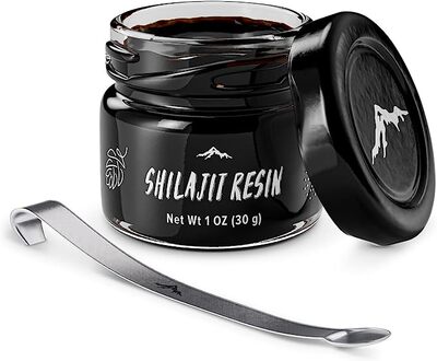 美国代购Pure Shilajit Resin with Spoon, High Nutritional Pot