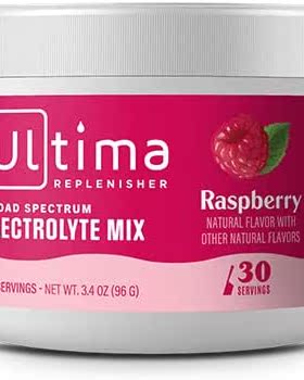 美国代购Ultima Replenisher Raspberry Electrolyte Powder, New