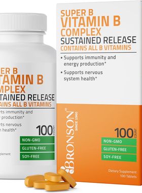 美国代购Bronson Super B Vitamin B Complex Sustained Slow Rel