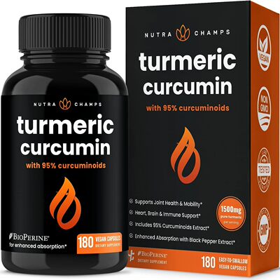 Turmeric Curcumin with BioPerine 1500mg 180 Capsul