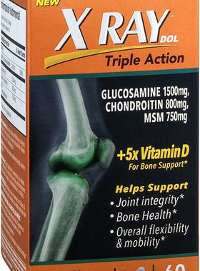 美国代购XRAYdol Triple Action Glucosamine 1500mg, Chondroiti