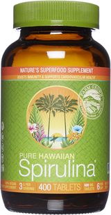 Spirulina Hawaiian 500mg tablets count 美国代购 400 Pure