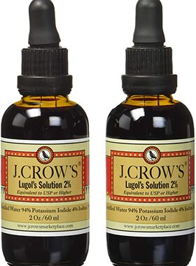 美国代购J.Crow's Lugol's Iodine Solution, 2 oz, Twin Pack (2