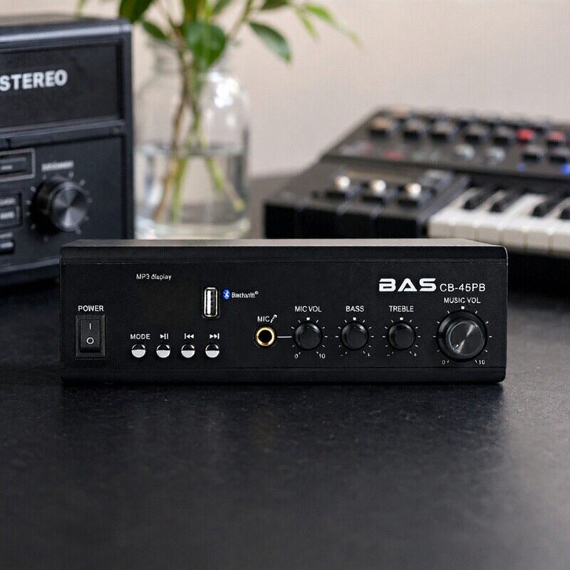 BAS 50W公共广播 定压功放 功放机蓝牙 背景音乐吸顶喇叭 CB-45P
