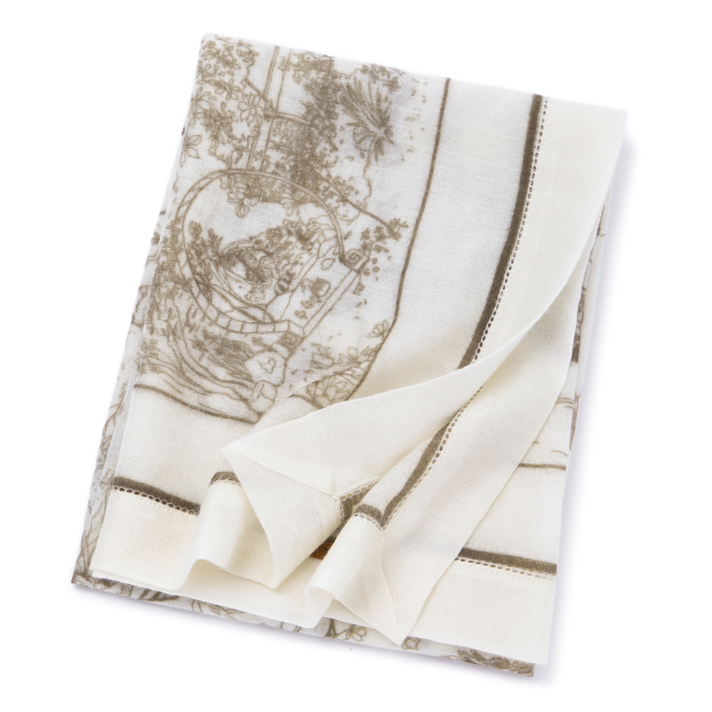 出口欧单小众设计师春秋季款数码印花水溶羊绒围巾女保暖外搭方巾