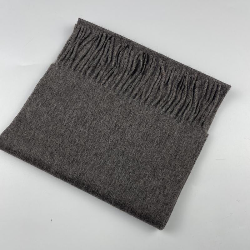 出口欧美轻奢羊绒羊毛花纱纯色秋冬季厚款长款流苏披男女通用保暖