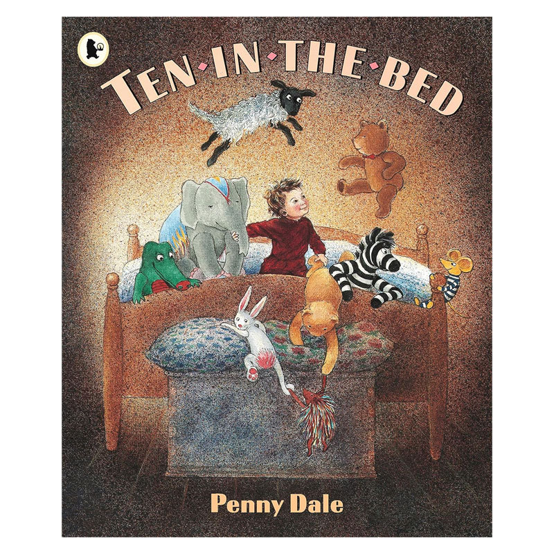 预售英文原版Ten in the Bed十个小朋友一张床可爱插图趣味故事书韵律歌谣Walker Books平装绘本睡前故事2-6岁