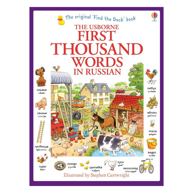 预售英文原版First Thousand Words In Russian基础俄语1000个单词看图识俄语单词平装单词书单词认知4-8岁