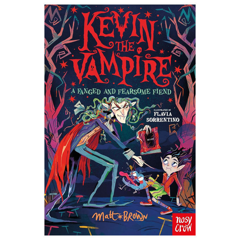 预售英文原版Kevin the Vampire #3: A Frightful Ferocious Fiend吸血鬼凯文3：可怕凶猛的怪物黑白插图幽默奇幻冒险平装8-12岁