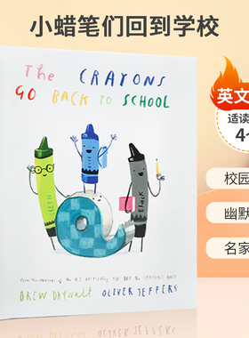 英文原版 the crayons go back to school 小蜡笔们回到学校 名师畅销系列故事 4-8岁儿童宝宝启蒙益智幽默搞笑绘本精装