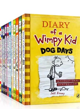 英文原版Diary of a Wimpy Kid小屁孩的日记系列19本全套哭包英文原版儿童小说8-12岁课外读物章节桥梁书美国初中小学生幽默漫画书