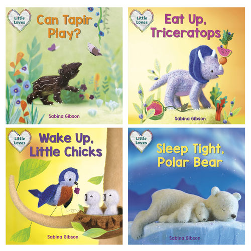 英文原版Little Loves系列4本 Chicks/Triceratops/Tapir/Polar Bear 儿童英语启蒙绘本 宝宝撕不烂纸板书 幼儿睡前童话寓言故事书