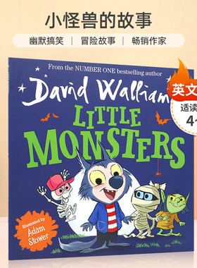 英文原版 小怪兽的故事LITTLE MONSTERS David Walliams 怪物学校里的怪人 4-8岁儿童启蒙幽默搞笑冒险故事畅销作家平装绘本