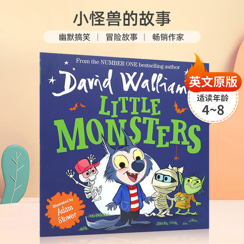 英文原版 小怪兽的故事LITTLE MONSTERS David Walliams 怪物学校里的怪人 4-8岁儿童启蒙幽默搞笑冒险故事畅销作家平装绘本