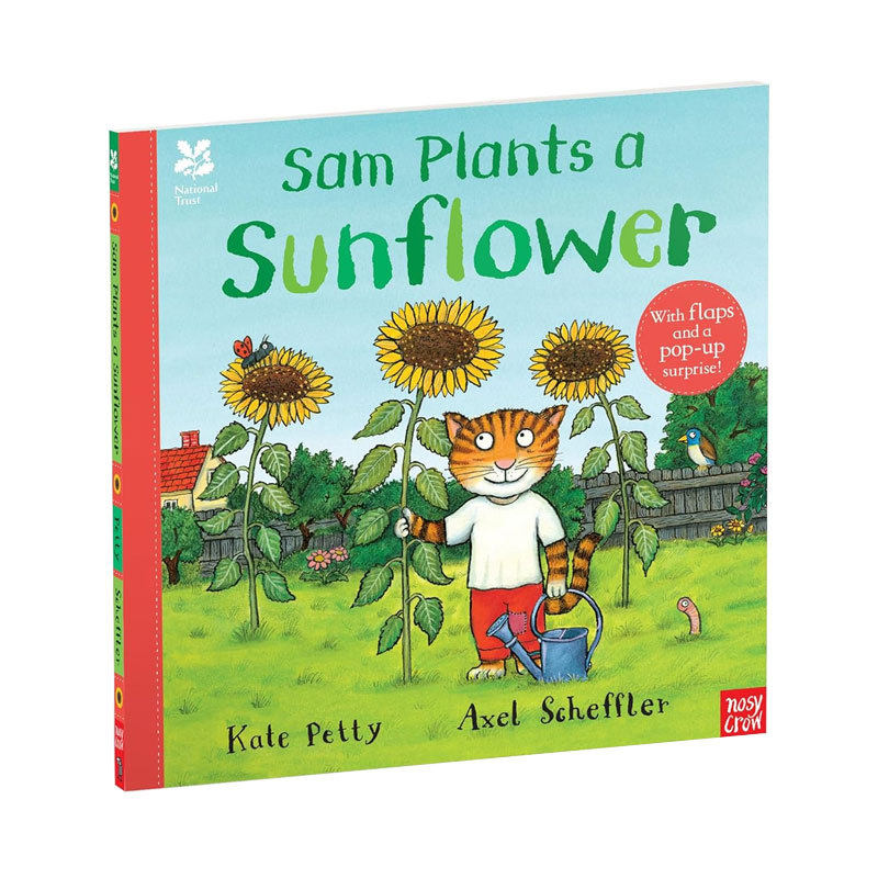 英文原版National Trust: Sam Plants a Sunflower山姆种了一棵向日葵植物是如何生长的科普绘本 花卉植物 园艺种植平装绘本