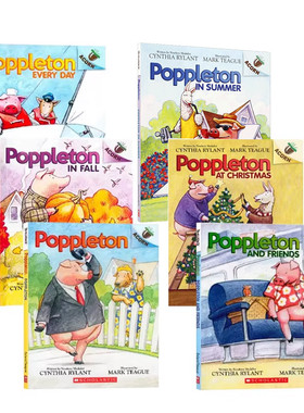小猪波普尔顿 Poppleton 6册Poppleton and Friends/Every Day 学乐橡树系列An Acorn桥梁章节书 英文原版绘本 全彩图画故事书