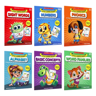 英文原版 Scholastic：Little Learner Packets 小小学习者资料包 系列6本 2-6岁儿童宝宝亲子互动单词认知英文学习教辅