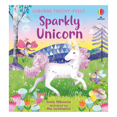 预售英文原版parkly Touchy-Feely Unicorn闪闪触摸书 独角兽亲子互动儿童海洋童话故事书纸板触摸书童话寓言/神话传说2-6岁