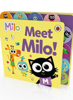 预售英文原版Milo: Meet Milo!: Tabbed Board Book认识米洛！标签书了解米洛和朋友家人的故事标签绘本 职业友谊纸板2-6岁