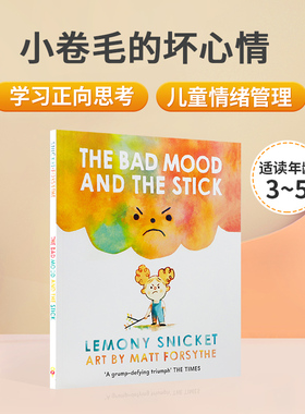英文原版绘本 小卷毛的坏心情The Bad Mood and the Stick 儿童情感情绪认知管理绘本 亲子互动共读早教书Andersen Press出版