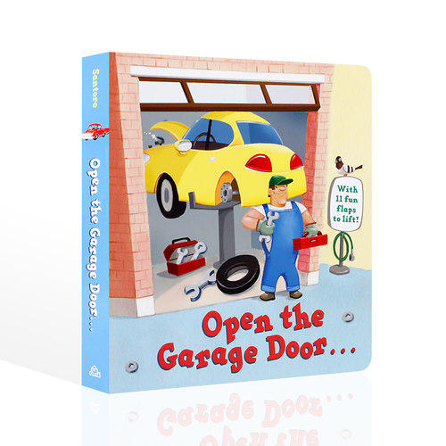英文原版绘本 Open the Garage Door打开车库门 Random House兰登书屋出版 幼儿英语启蒙绘本纸板书 亲子互动共读早教书睡前故事书
