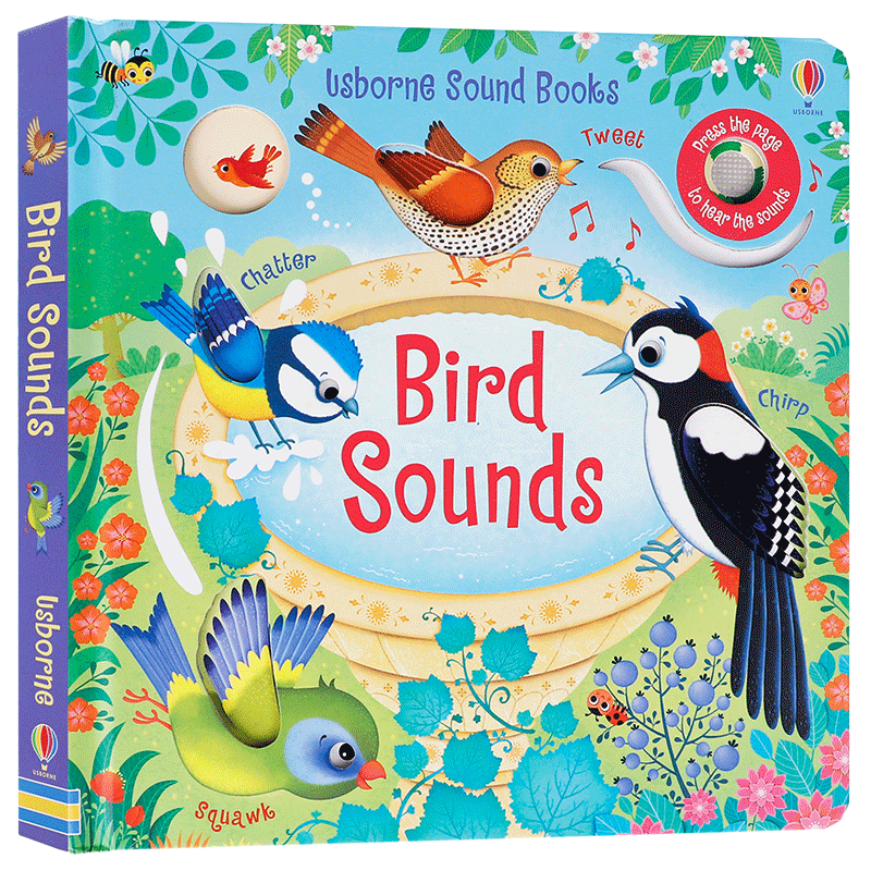 英文原版绘本Bird Sounds鸟的叫声Usborne尤斯伯恩出版奇妙触摸音乐发声书3-5岁幼儿英语启蒙绘本亲子互动共读早教发音书