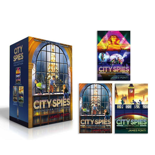 预售英文原版 The City Spies Undercover Collection 城市间谍4-6册盒装 青少年侦探推理冒险平装故事小说 James Ponti作 14岁+