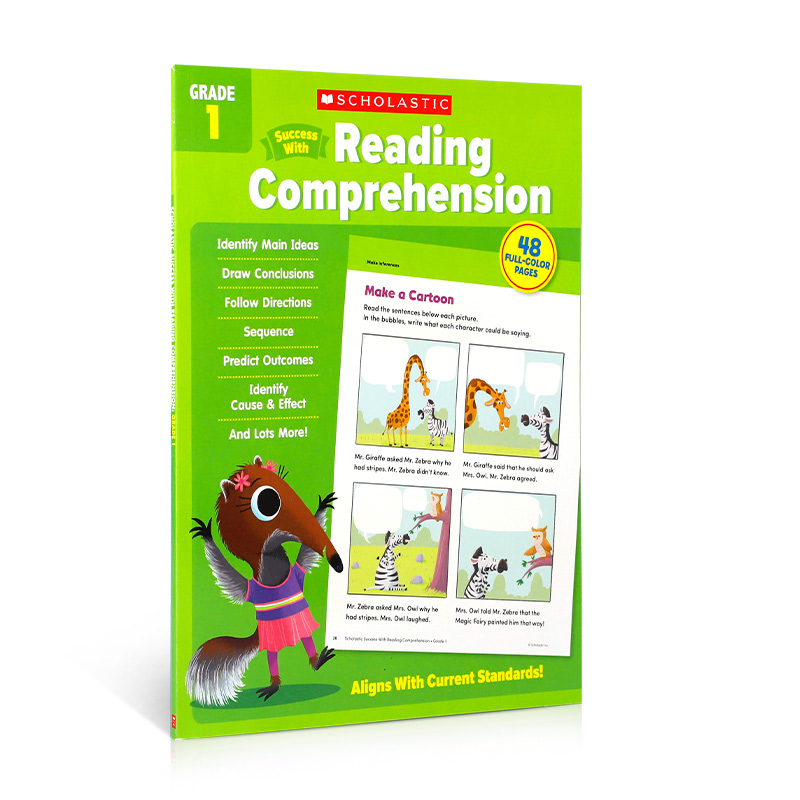 学乐成功系列小学1年级阅读理解Scholastic Success With Reading Comprehension Grade 1训练册英文原版练习册附答案课外作业辅导 书籍/杂志/报纸 原版其它 原图主图