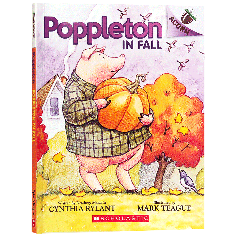 英文原版绘本Poppleton in Fall小猪波普尔顿Scholastic学乐大树姐妹篇橡树An Acorn系列儿童文学课外分级阅读全彩章节桥梁书