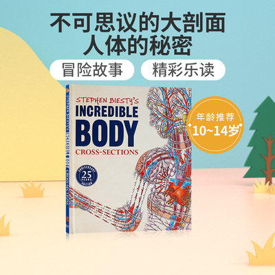 【25周年版】英文原版Stephen Biesty’s Incredible  Body Cross-Sections人体的秘密不可思议的大剖面人体的秘密 少儿科普图鉴书