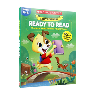 英文原版 Early Learning: Ready to Read Workbook 含100+贴纸 学乐早教英语练习册 准备阅读 4-8岁儿童早教英语英文学习教辅