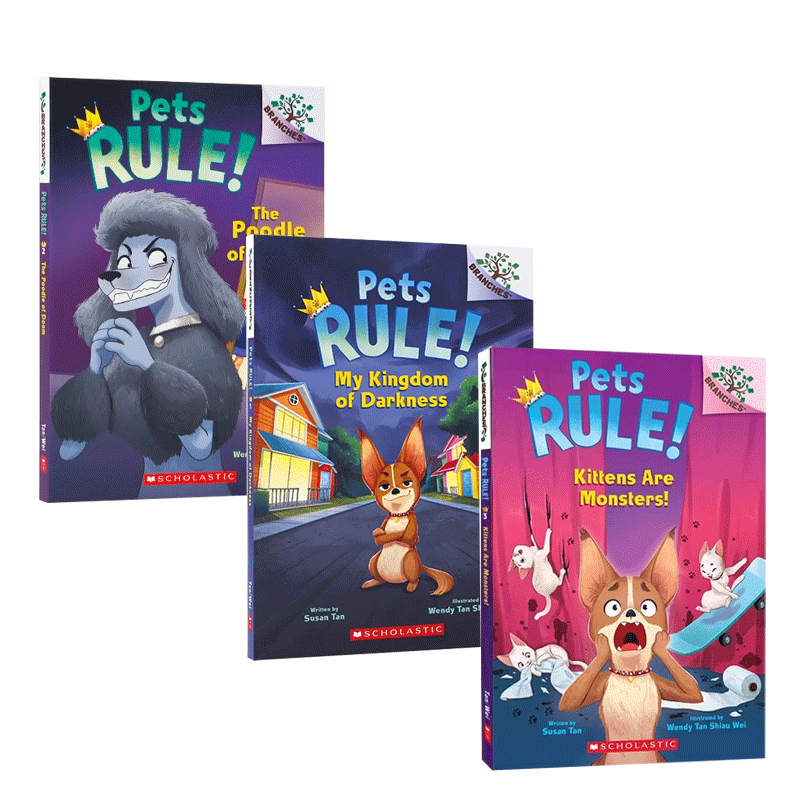 英文原版 Pet Reign Series 2 宠物统治 系列2本 Scholastic 学乐出版  9-12岁青少年儿童阅读进阶桥梁章节书 奇幻冒险故事书