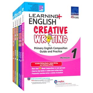 英文原版新加坡SAP  Learning Creative Writing Workbook写作1-6年级学习系列英语写作练习册1-6年级 小学教辅教材 平装