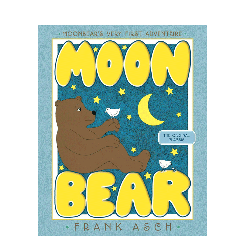 英文原版 Moonbear 月亮熊 4-8岁低幼儿童英语启蒙早教认知绘本 亲子互动共读宝宝睡前晚安故事书 对月亮着迷的熊