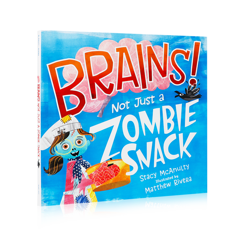 送音频英文原版大脑!不仅仅是僵尸零食Brains! Not Just a Zombie Snack 儿童身体器官科普认知读物启蒙绘本我们的宇宙同作者