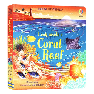 Usborne看里面系列之珊瑚礁Look inside a Coral Reef 英文原版 儿童益智早教科普百科绘本 启发想象力 尤斯伯恩出版
