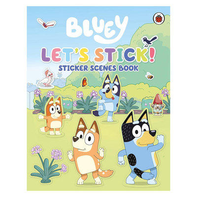 预售英文原版 Bluey: Let's Stick!: Sticker Scenes Book 小蓝狗布鲁伊场景贴纸书 小蓝狗布鲁伊贴纸平装书 4-8岁