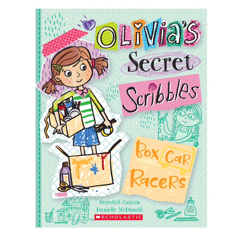 英文原版绘本 Olivia's Secret Scribbles #6 Box Car Racers 奥莉维亚涂鸦日记 #6 女孩记录的有趣生活8-12岁桥梁章节书